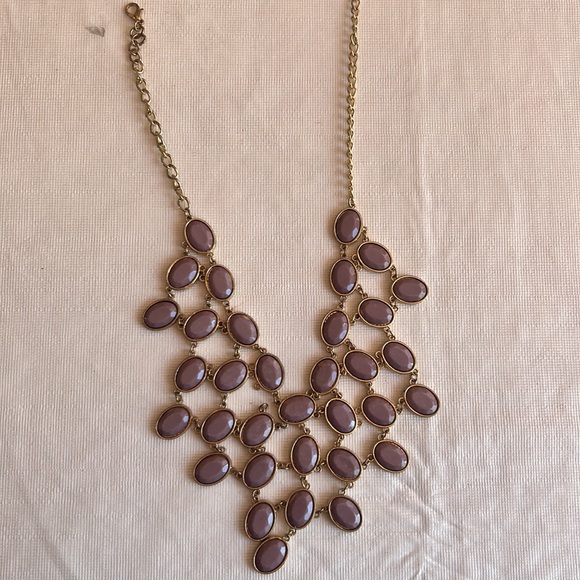 Gold and mauve necklace FREE WITH TOP OR DRESS PURCHASE - Picture 1 of 6